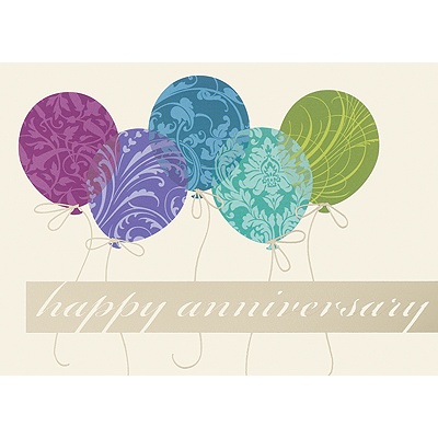 Anniversary Balloons Anniversary Card