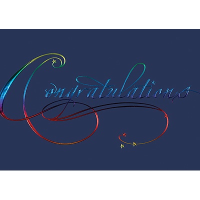 Rainbow Congrats Card