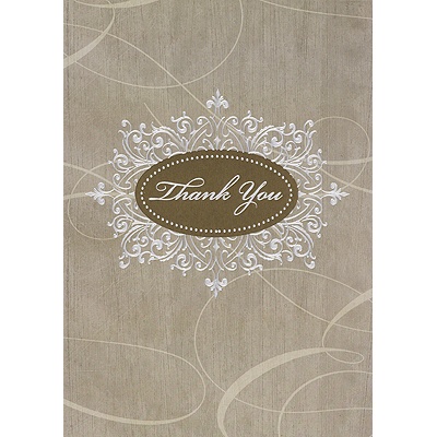 Filigree Thank You Card
