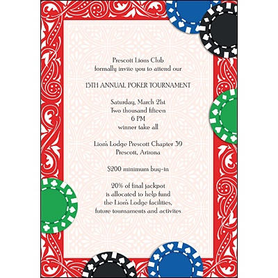 Poker Party Invitation