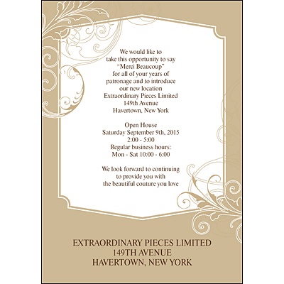 Elegant Details in Gold Party Invitation