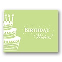 Value Birthday Card - Green Cake