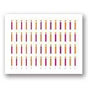Value Birthday Card - Hot Pink Candles