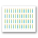 Value Birthday Card - Green Candles