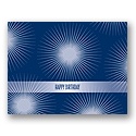 Value Birthday Card - Navy Blue Starburst
