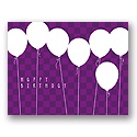 Value Birthday Card - Purple Balloons
