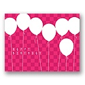 Value Birthday Card - Hot Pink Balloons