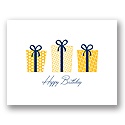 Value Birthday Card - Yellow Packages