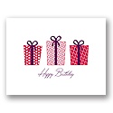Value Birthday Card - Red Packages