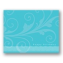 Value Birthday Card - Aqua Formal