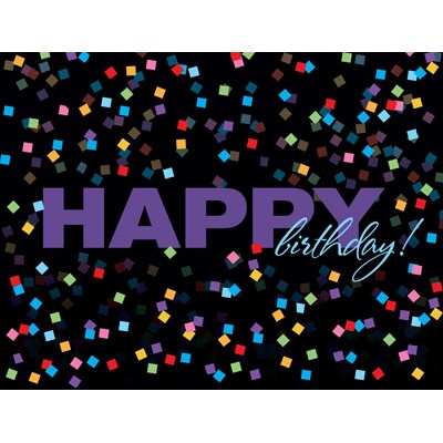 Value Birthday Card - Confetti