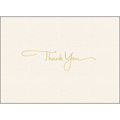 Golden Thank You Card