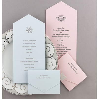 Blue Mini Save the Date Seal-n-Send