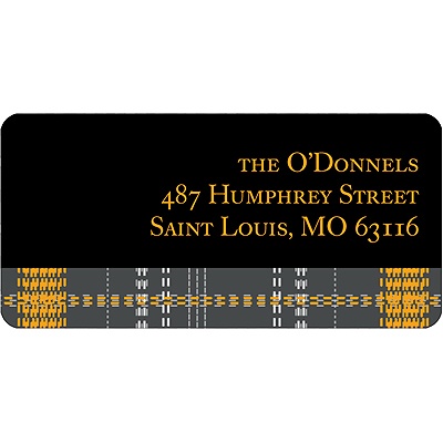 Plaid Wrap Around -- Halloween Address Label