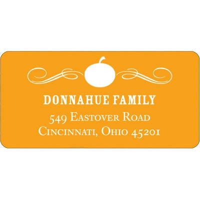 Vintage Pumpkin -- Halloween Address Label