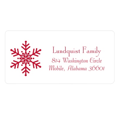 One-of-a-Kind Snowflake -- Christmas Address Labels