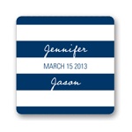 Symmetry and Stripes -- Wedding Favor Stickers