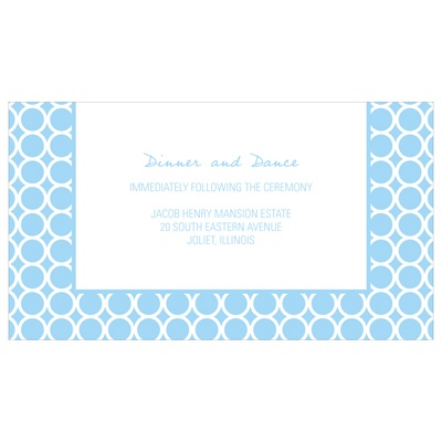 Circular Symmetry -- Custom Wedding Reception Cards