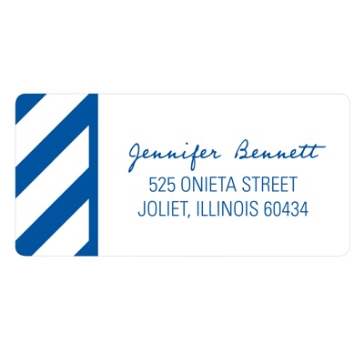 Sliding Stripes -- Personalized Wedding Address Labels