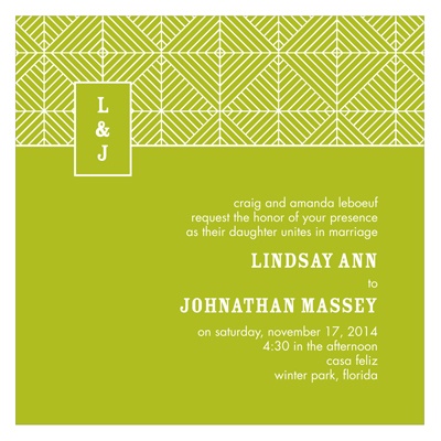 Mesmerizing Monogram -- Stylish Wedding Invitations