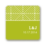 Mesmerizing Monogram -- Wedding Favor Stickers