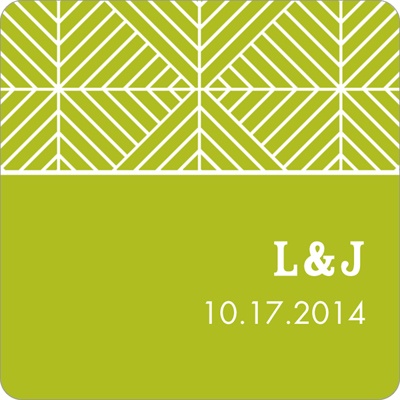 Mesmerizing Monogram -- Wedding Favor Stickers