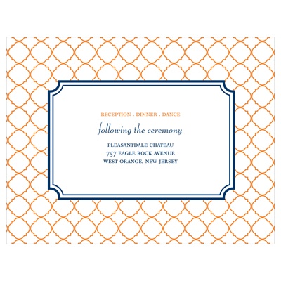 Classic Precision -- Wedding Invitation Reception Cards
