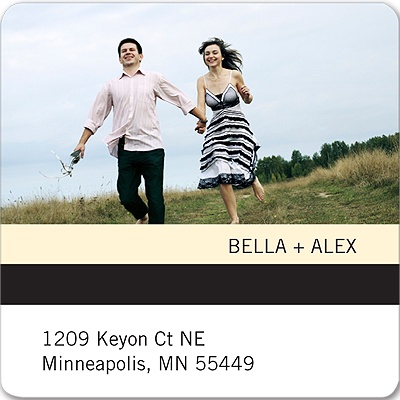 Simple Stripe -- Save the Date Address Label
