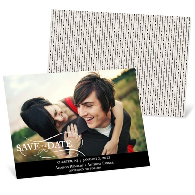 As the Wind Blows Horizontal Photo -- Save the Date Cards