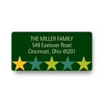 Stars Aligned in Green -- Christmas Address Label