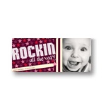 Rockin' Christmas in Pink -- Christmas Photo Card
