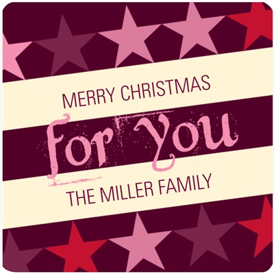 Rockin' Christmas in Pink -- Christmas Gift Stickers