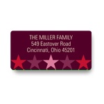 Stars Aligned in Pink -- Christmas Address Label