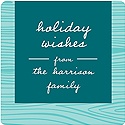 Rustic Panel in Aqua -- Christmas Gift Tag