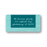 Rustic Panel in Aqua -- Christmas Address Labels