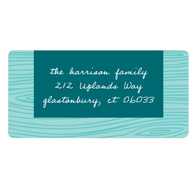Rustic Panel in Aqua -- Christmas Address Labels