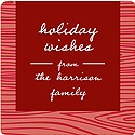 Rustic Panel in Red -- Christmas Gift Stickers