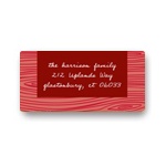 Rustic Panel in Red -- Christmas Address Labels