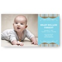 Perfectly Plaid in Blue -- Christmas Birth Announcements