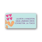 Bubbling Hearts -- Address Label