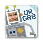 Robot Greatness -- Valentine's Day Personalized Stickers