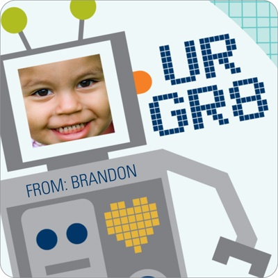 Robot Greatness -- Valentine's Day Personalized Stickers