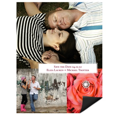 Triple Photo Effect -- Save the Date Photo Magnets