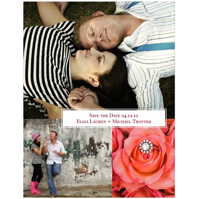 Triple Photo Effect -- Save the Date Photo Card