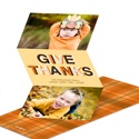 Thankful Sketches -- Trifold Photo Thanksgiving Card