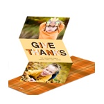 Thankful Sketches -- Trifold Photo Thanksgiving Card