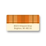 Fall Plaid -- Thanksgiving Address Label