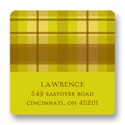Thanksgiving Plaid -- Thanksgiving Address Label in Green