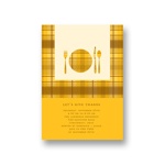 Dinner Time! -- Thanksgiving Invitation in Yellow