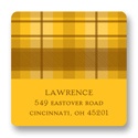 Thanksgiving Plaid -- Thanksgiving Address Label in Yellow